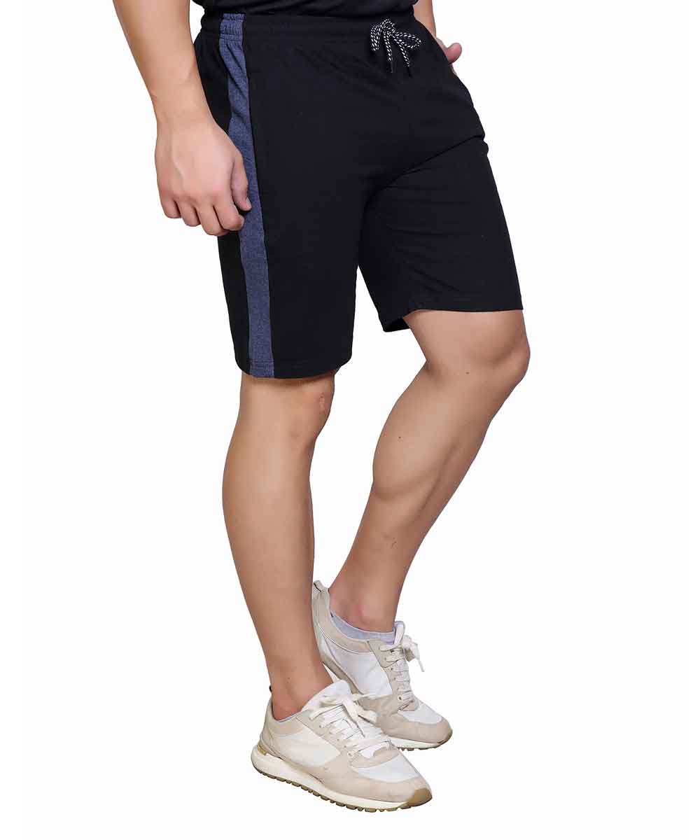 Men's Cotton Blend Regular Fit Shorts | Bottom Wear with One Zipper Pocket