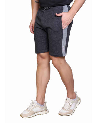 Men's Cotton Blend Regular Fit Shorts | Bottom Wear with One Zipper Pocket