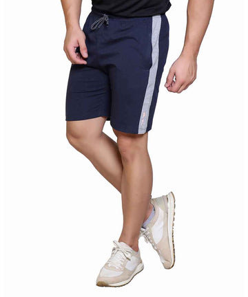Men's Cotton Blend Regular Fit Shorts | Bottom Wear with One Zipper Pocket