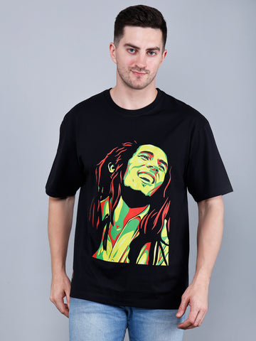 Bob Marley Printed Oversized T-Shirt