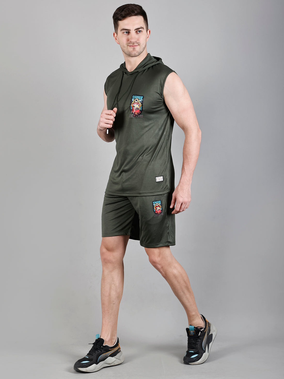 Tshirt Regular Shorts Lycra Fabric Co-ords Set