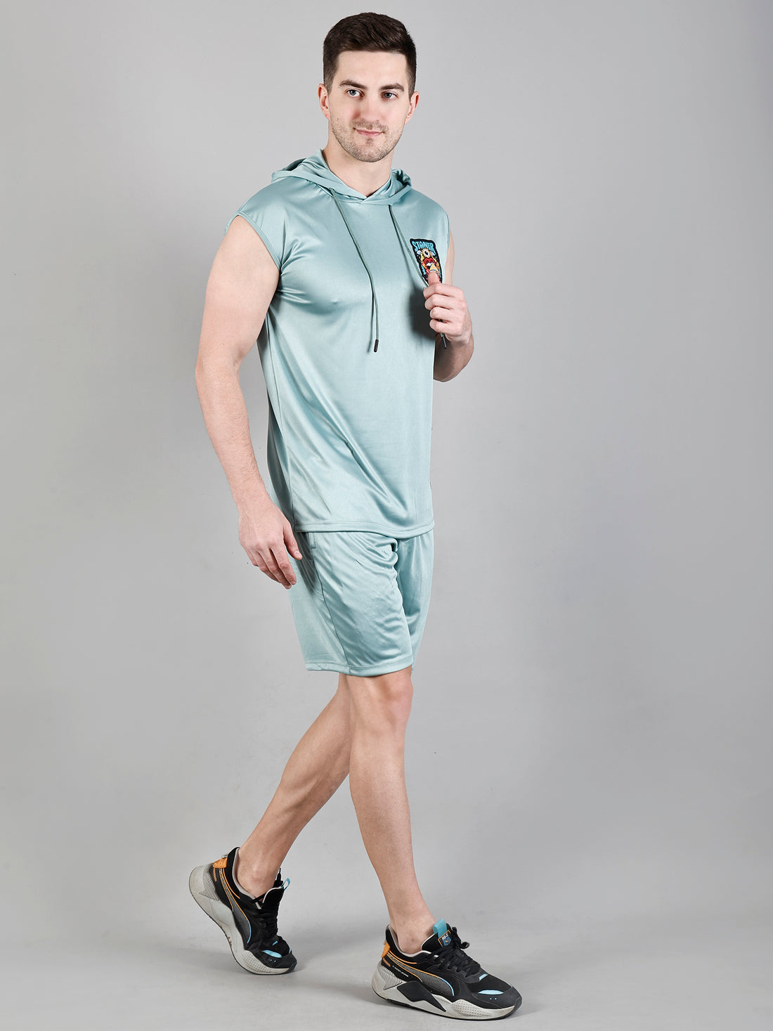 Tshirt Regular Shorts Lycra Fabric Co-ords Set