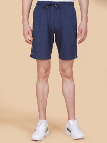Mens Denim Shorts with Contrast Pipping and HD Print
