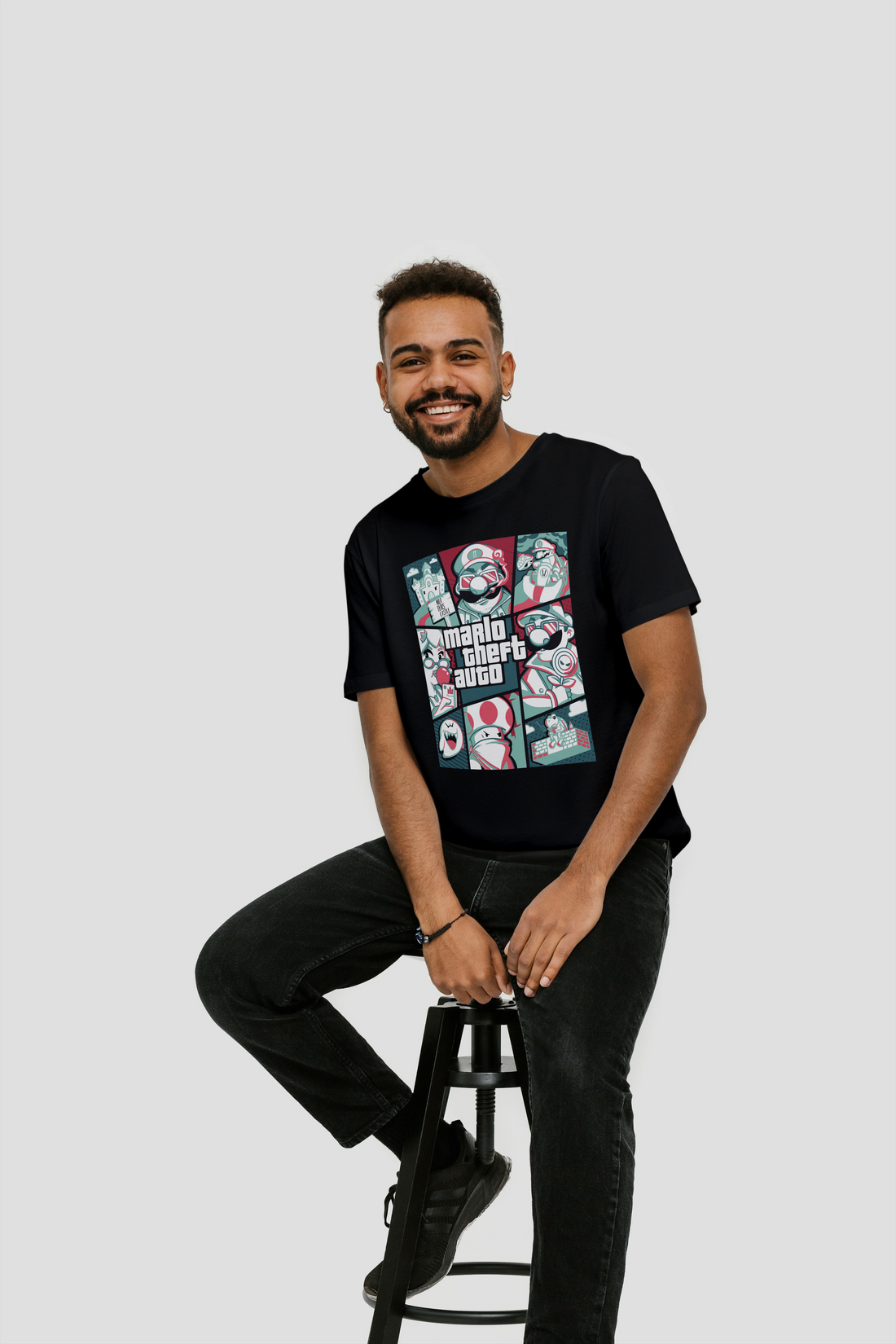 Mario Print Oversized T-Shirt