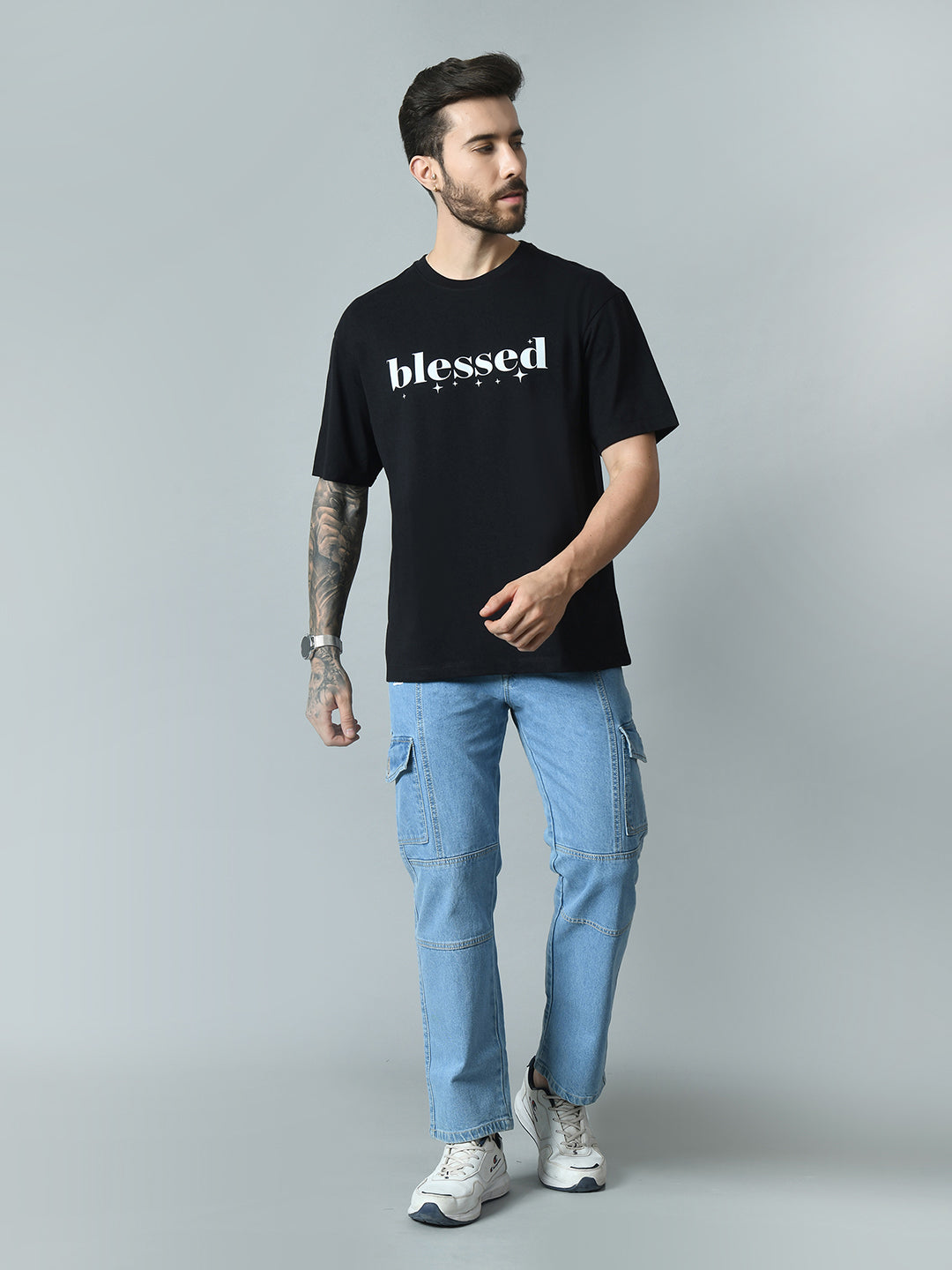 Blessed Printed Oversized T-shirt