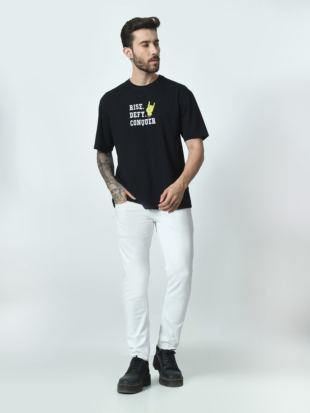 Rise Conquer Printed Oversized T-shirt
