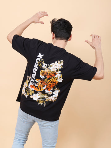 Ferocious Tiger Printed Oversized T-shirt