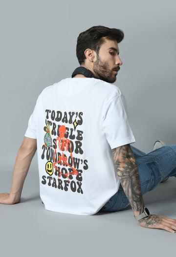 Today's Struggle Printed Oversized T-shirt