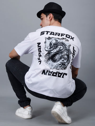 Japan Dragon Printed Oversized T-Shirt
