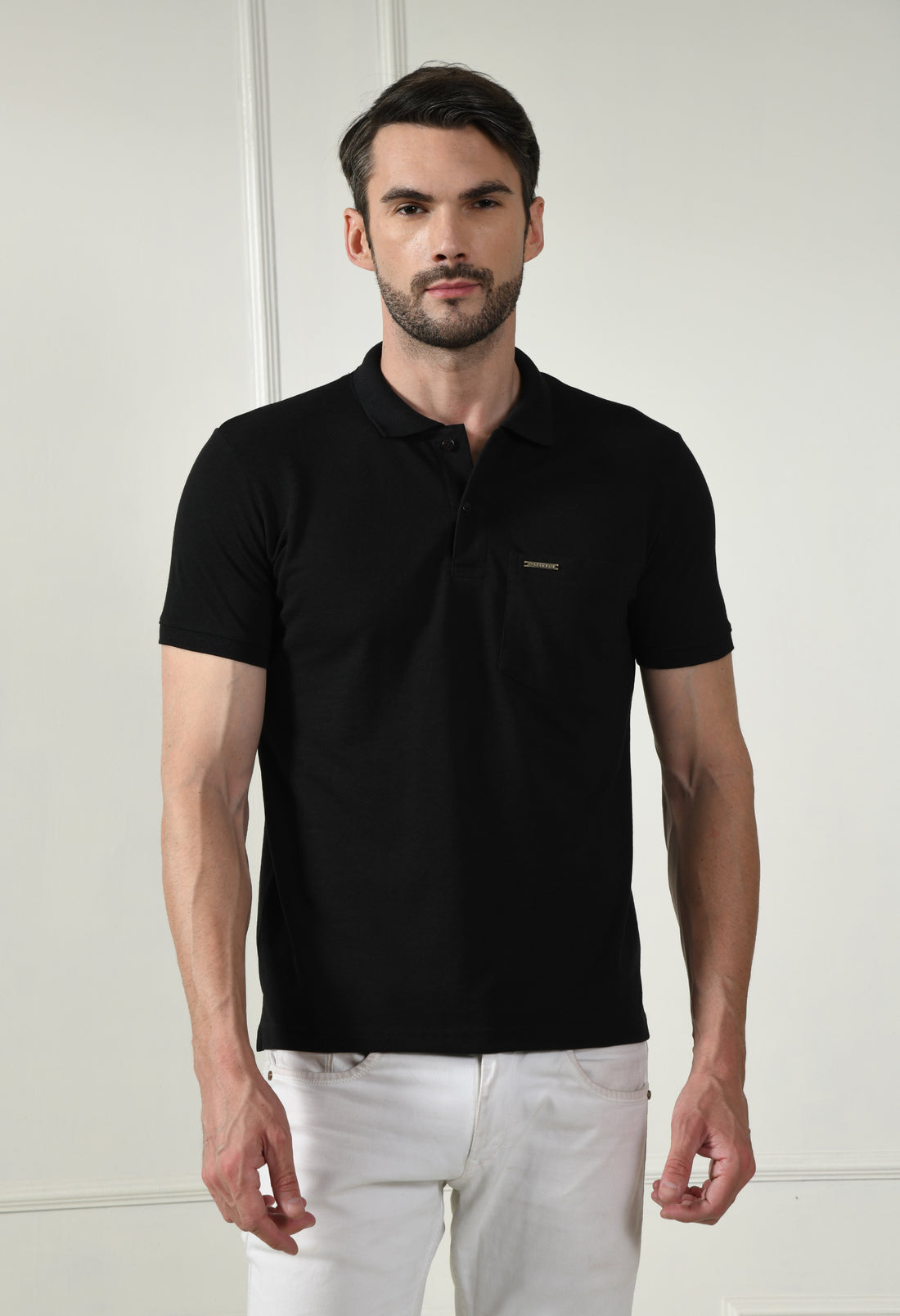 Black Polo with Pocket