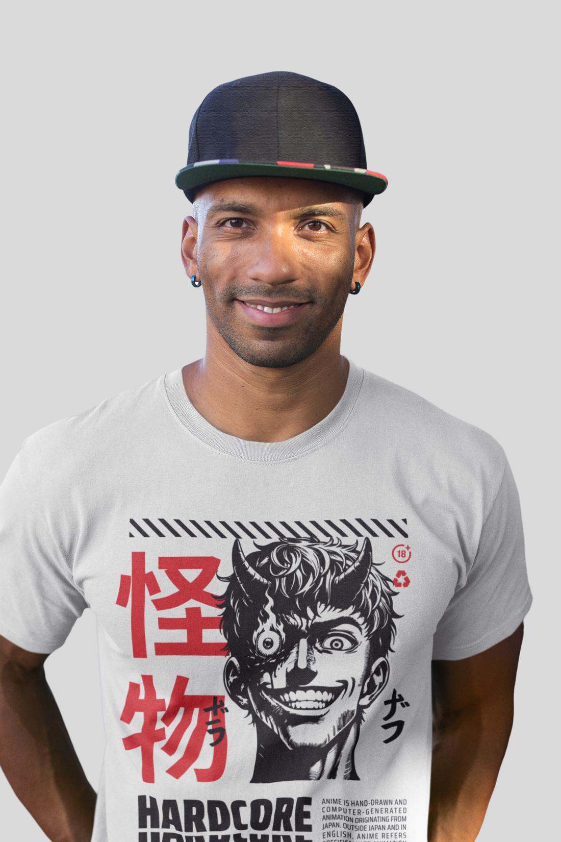 Men Printed Round Neck Pure Cotton White T-Shirt