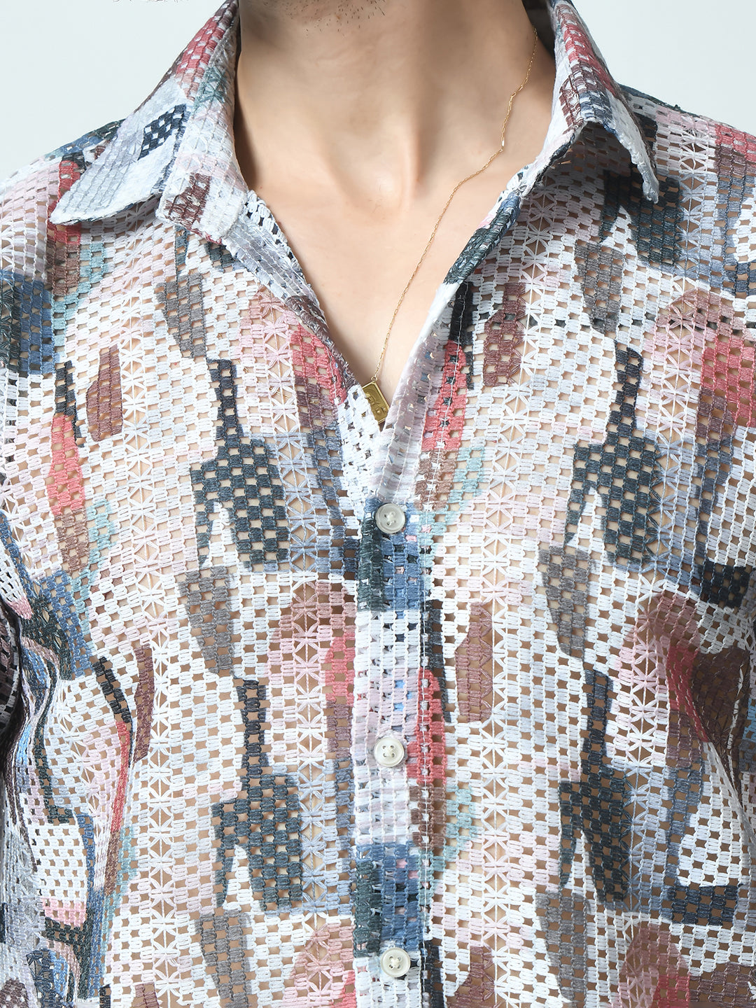 Men Slim Fit Opaque Printed Party Shirt