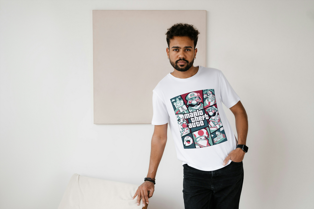 Mario Print Oversized T-Shirt