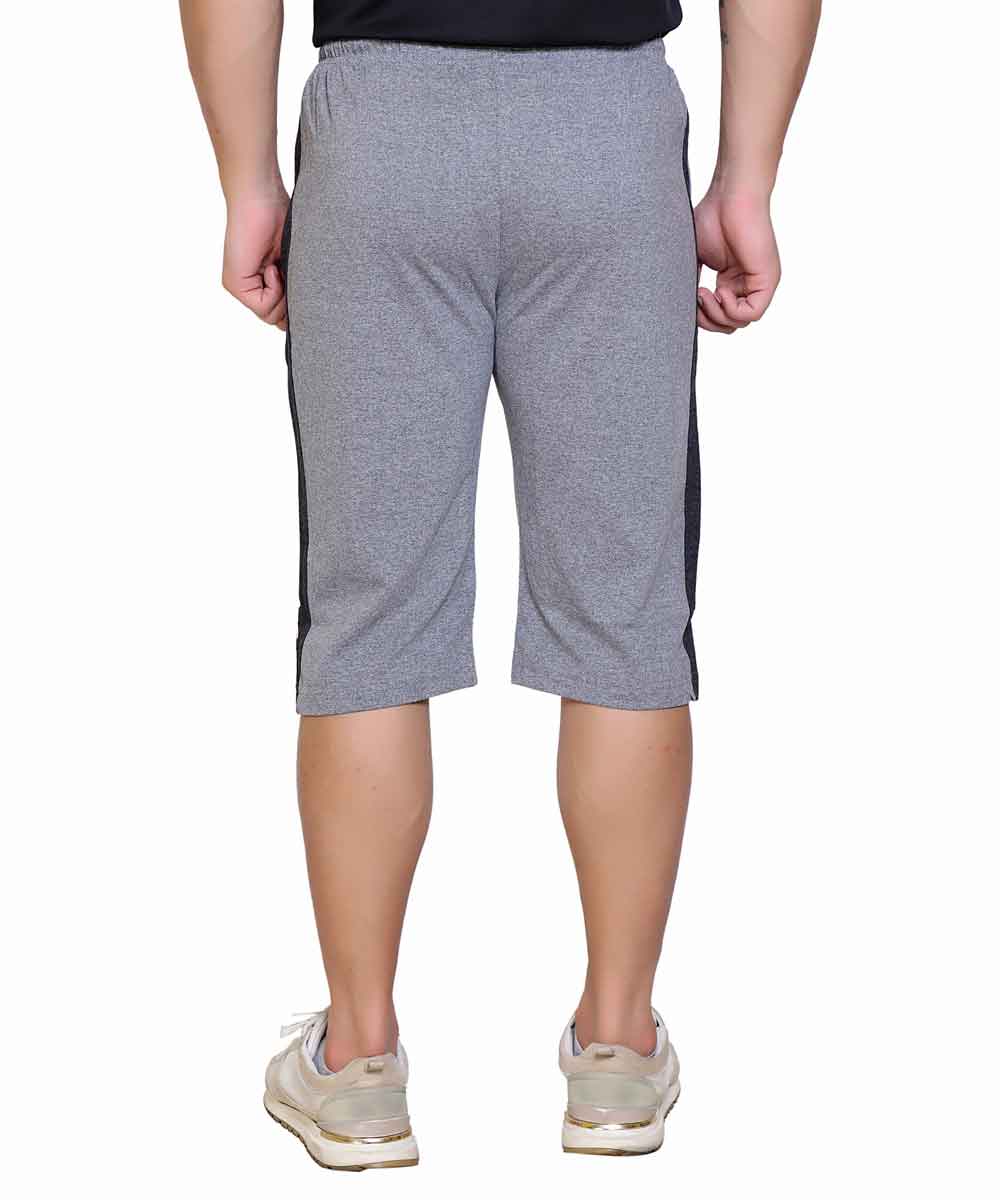 Men's Cotton Blend Regular Fit Capris | Bottom Wear With One Zipper Pocket