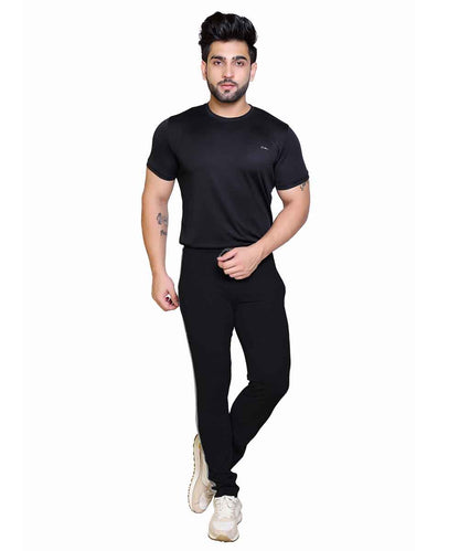 Men's Cotton Blend Classic Look Bottom Wear with One Zipper Pocket