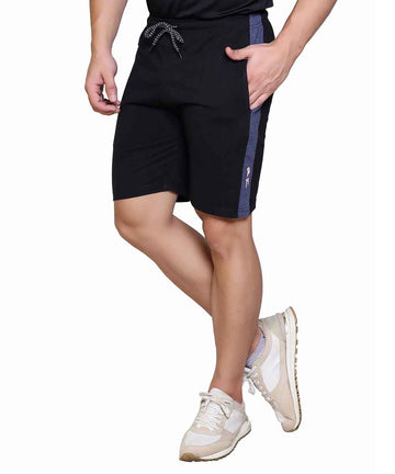 Men's Cotton Blend Regular Fit Shorts | Bottom Wear with One Zipper Pocket