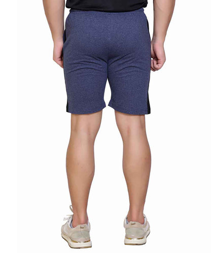 Men's Cotton Blend Regular Fit Shorts | Bottom Wear with One Zipper Pocket