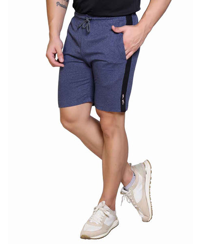 Men's Cotton Blend Regular Fit Shorts | Bottom Wear with One Zipper Pocket