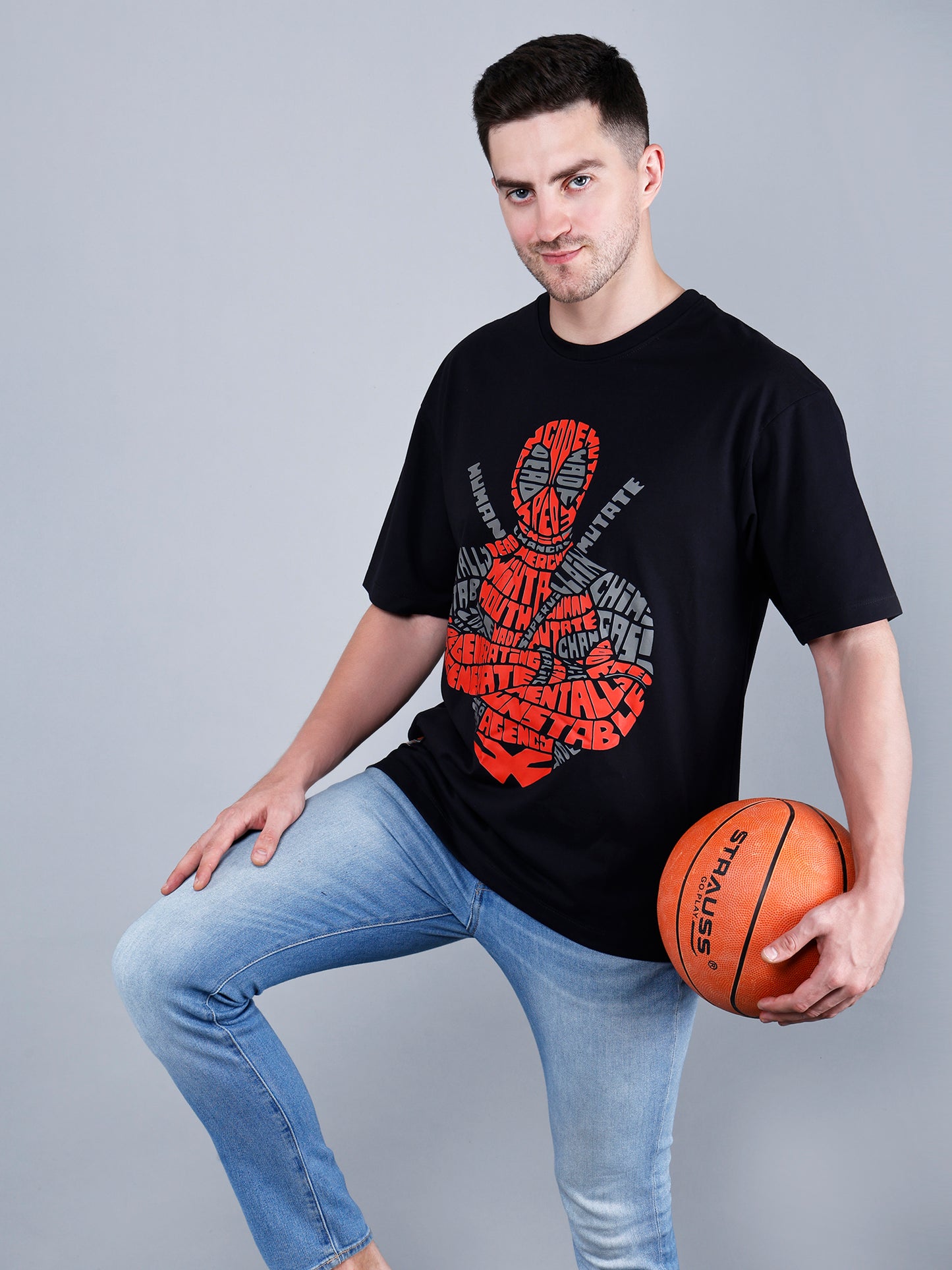 Deadpool Printed Oversized T-Shirt