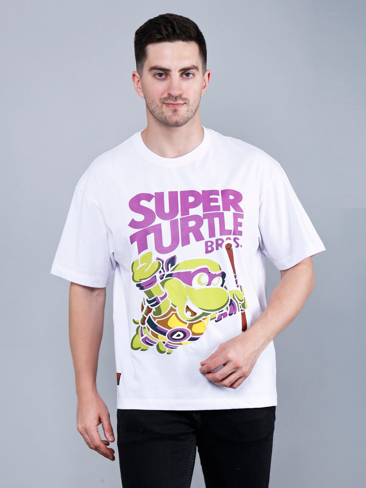 Super Turtle Printed Oversized T-Shirt