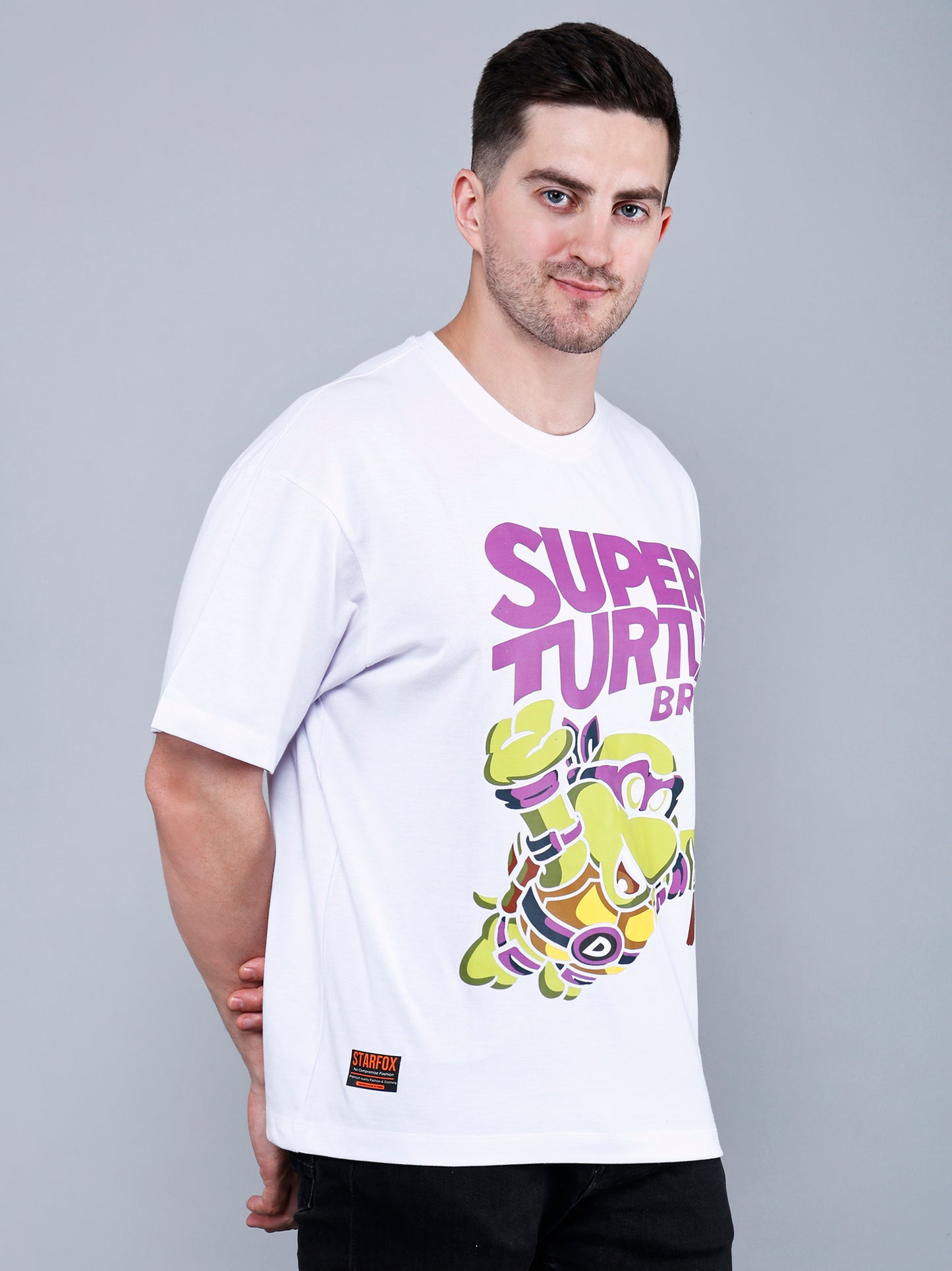 Super Turtle Printed Oversized T-Shirt