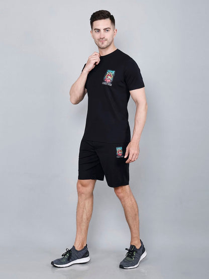 Mens Black Tencel Fabric Co-ord Set