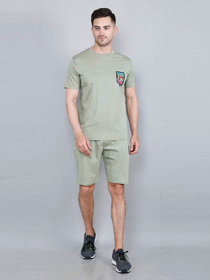 Mens Sagegreen Tencel Fabric Co-ord Set