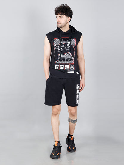 Mens's Trendy Black Co-Ord Set