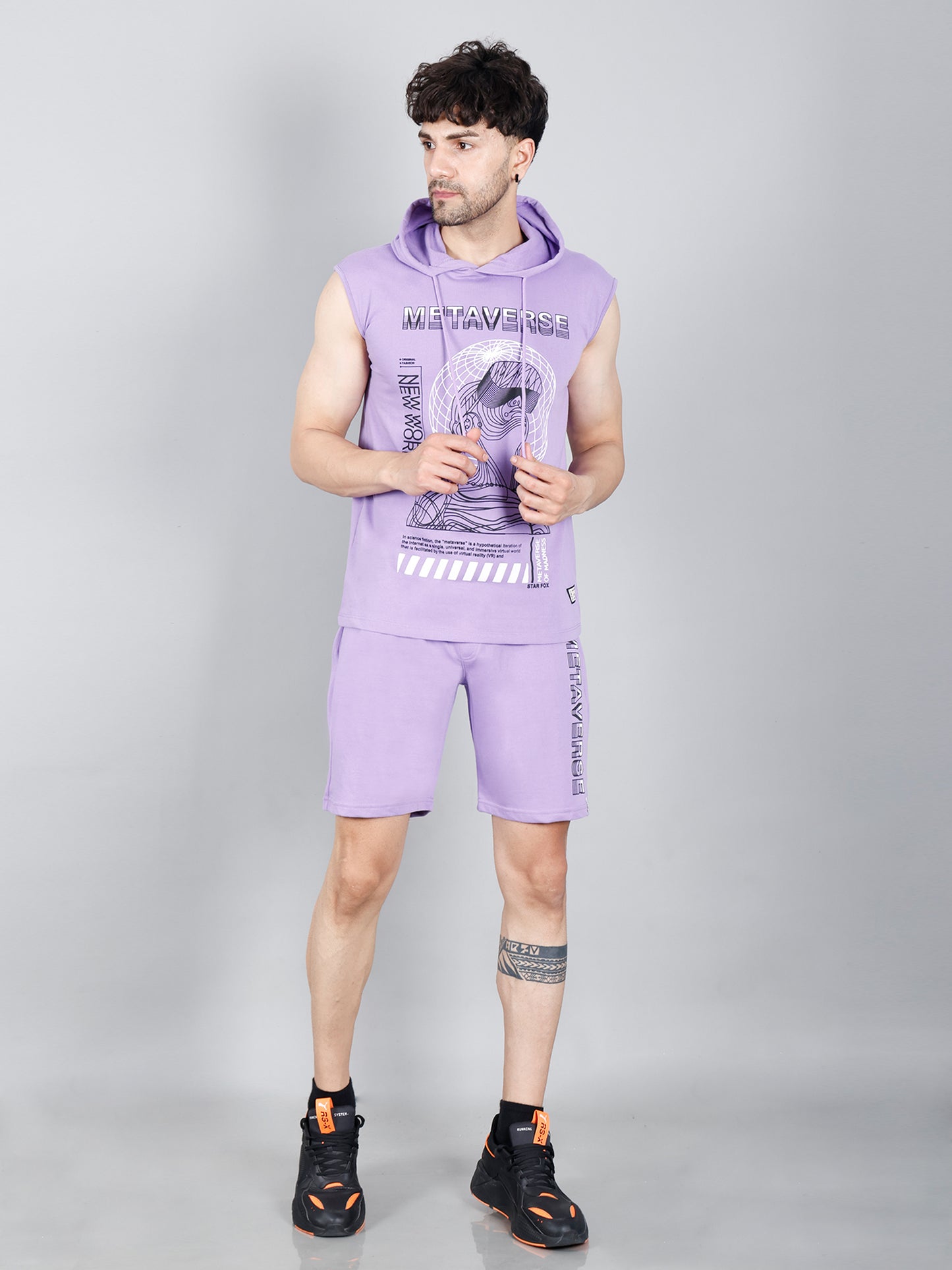 Mens's Trendy Lavender Co-Ord Set