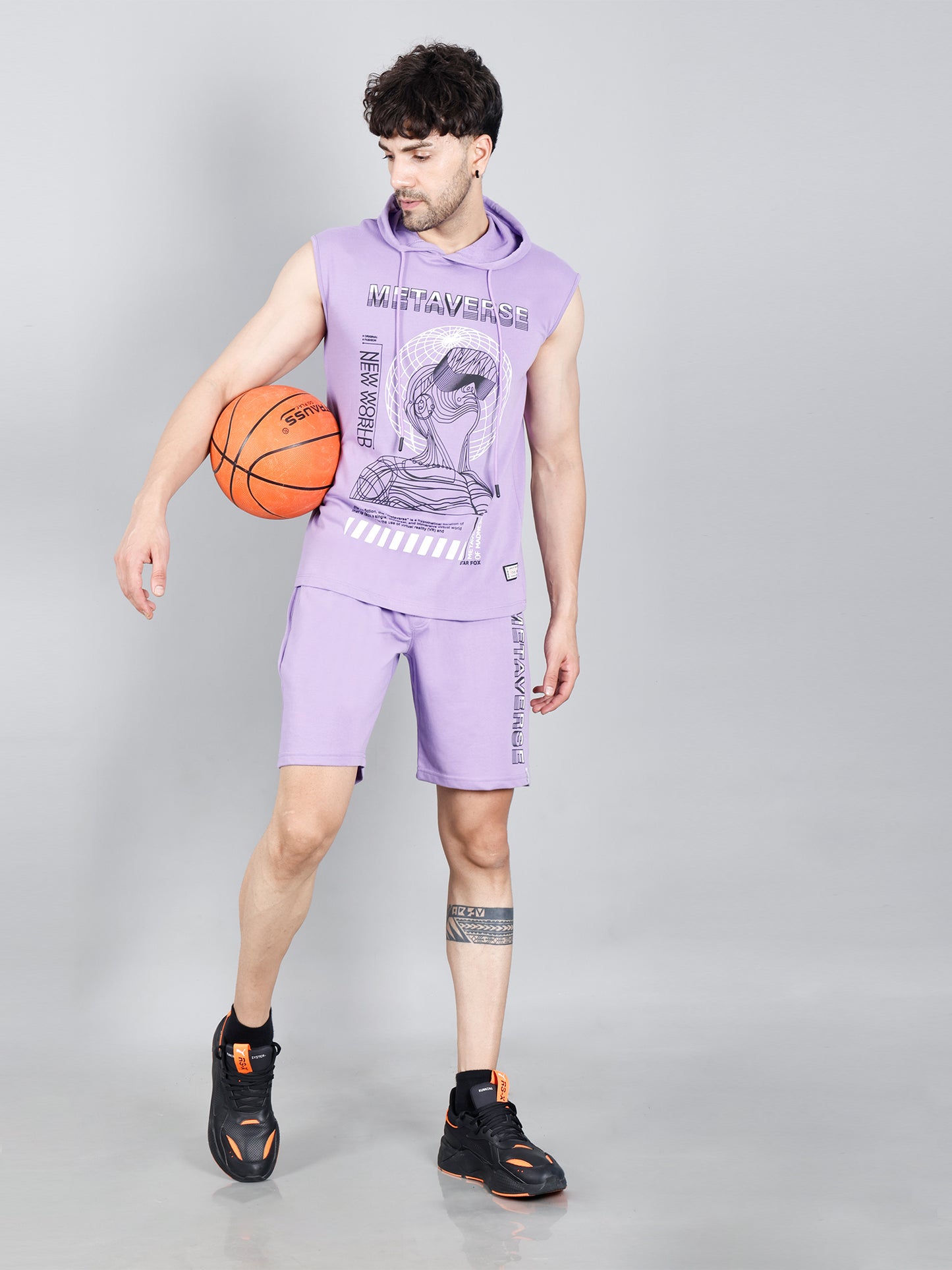 Mens's Trendy Lavender Co-Ord Set