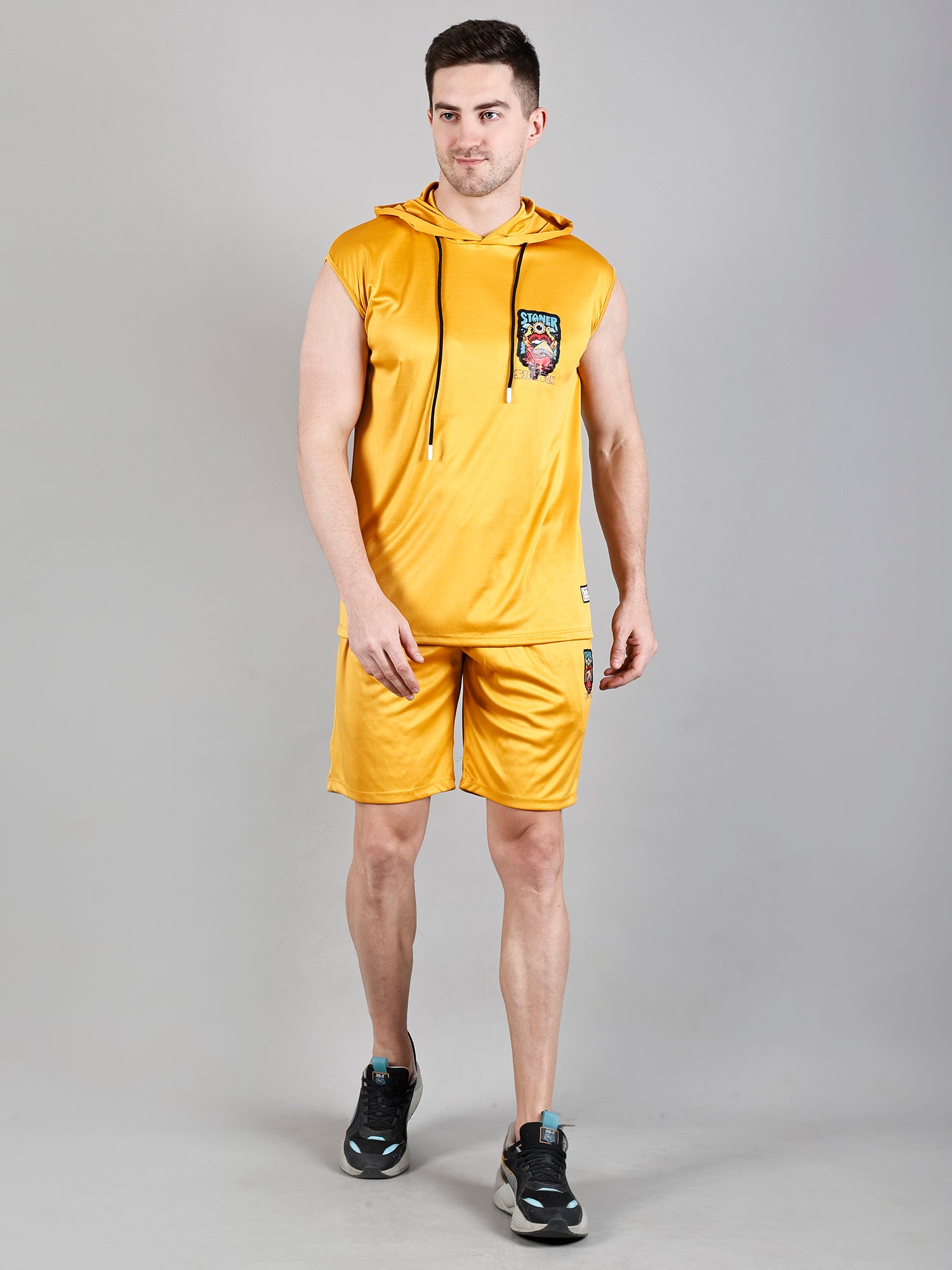 Tshirt Regular Shorts Lycra Fabric Co-ords Set