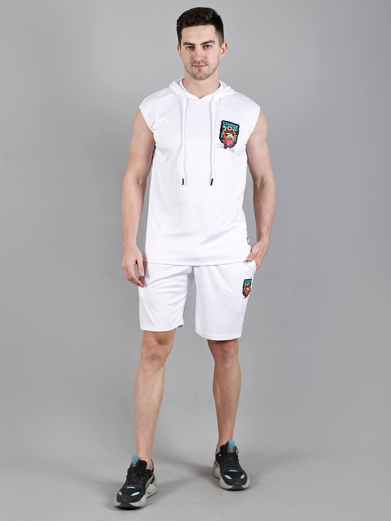 Tshirt Regular Shorts Lycra Fabric Co-ords Set
