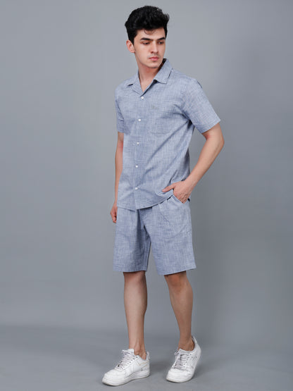 Grey Shirt and Shorts Co-ord Set