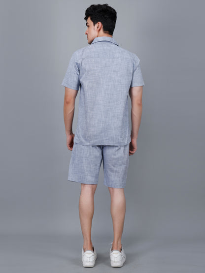 Grey Shirt and Shorts Co-ord Set