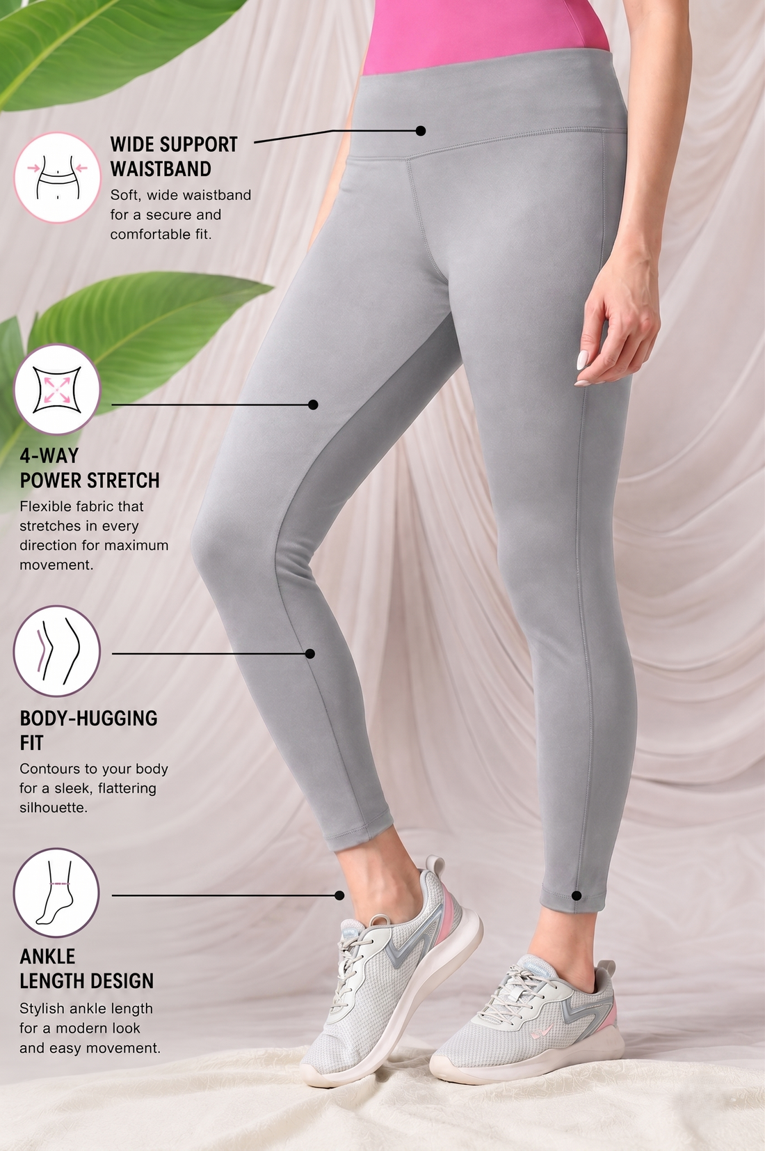 Womens Tights - L-Grey