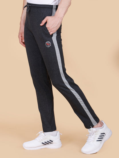 Charcoal Track Pant With Contrast Panels