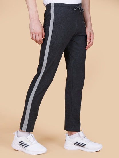 Charcoal Track Pant With Contrast Panels