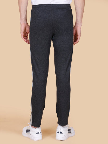 Charcoal Track Pant With Contrast Panels