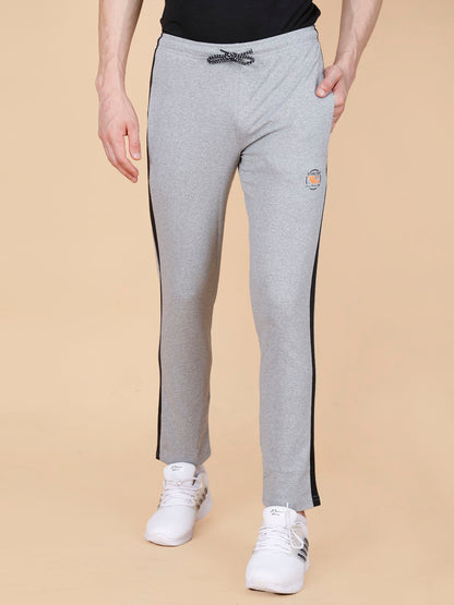 Light Grey Track Pant With Contrast Panels