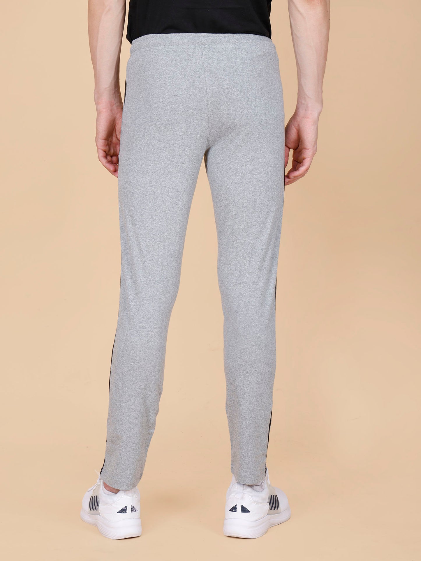 Light Grey Track Pant With Contrast Panels