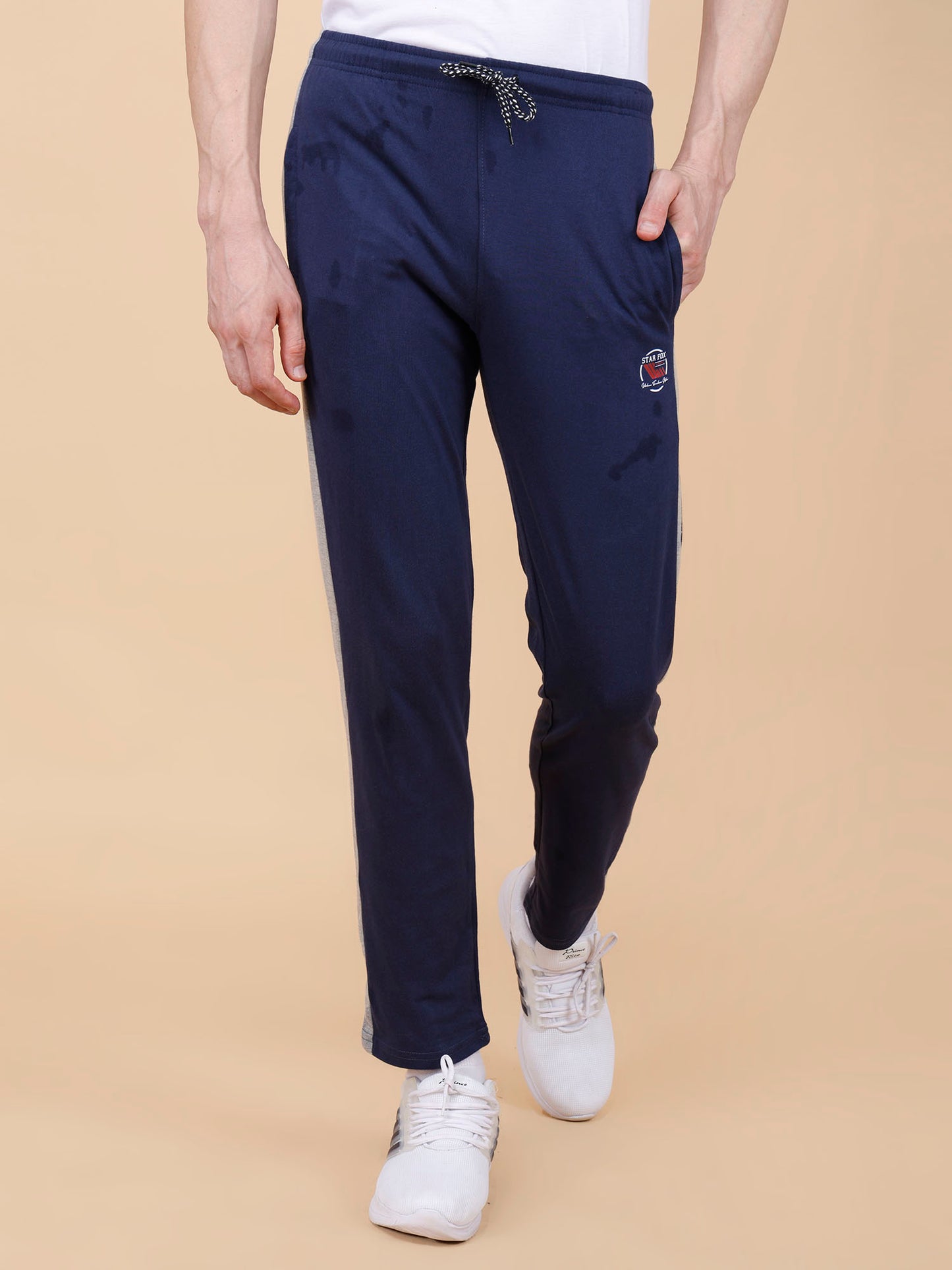 Navy Track Pant With Contrast Panels