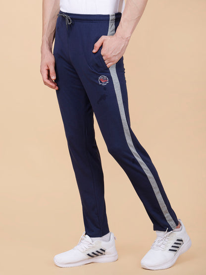 Navy Track Pant With Contrast Panels