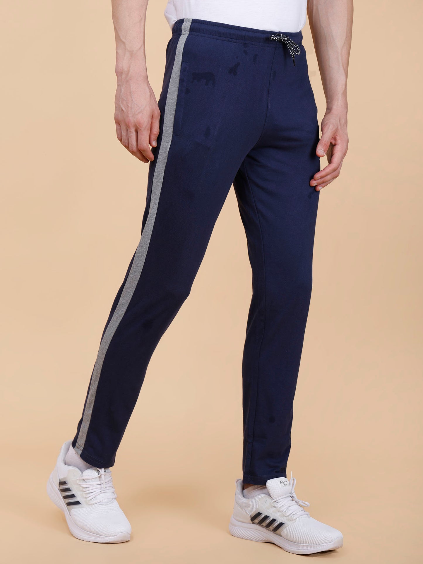 Navy Track Pant With Contrast Panels