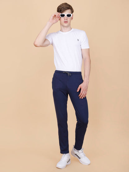 Navy Track Pant With Contrast Panels