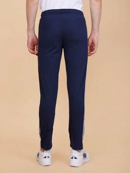 Navy Track Pant With Contrast Panels