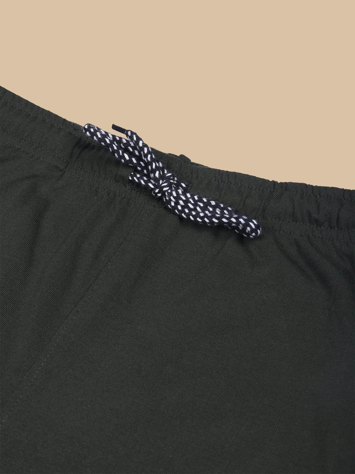 Olive Track Pant With Contrast Panels