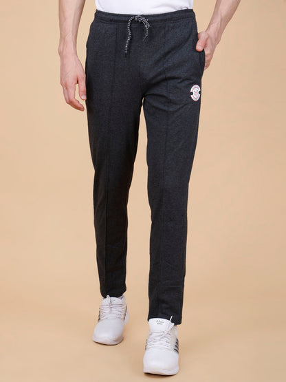 Charcoal Track Pant With Pleats