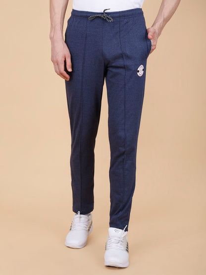 Blue Track Pant With Pleats