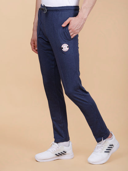 Blue Track Pant With Pleats