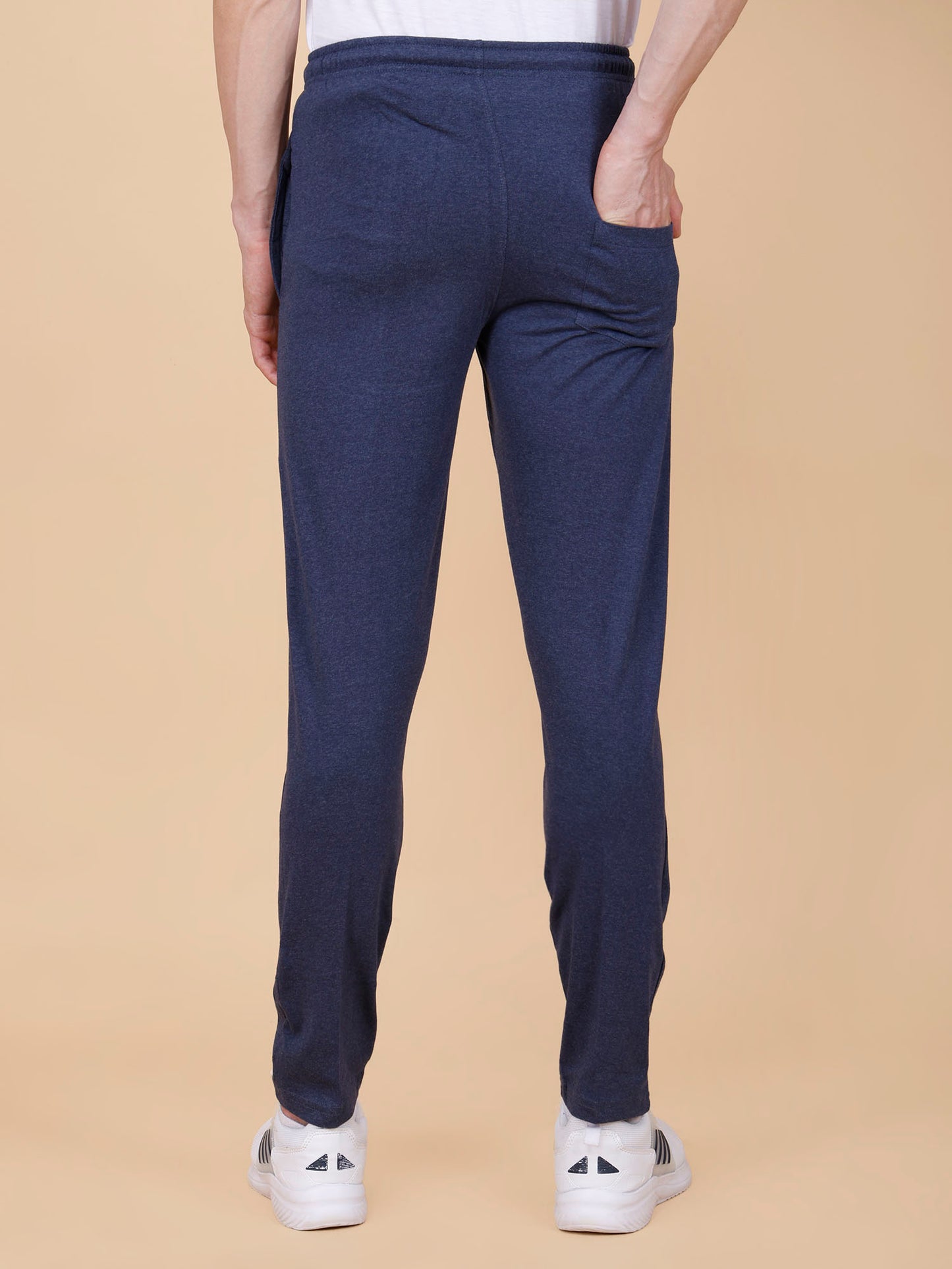 Blue Track Pant With Pleats